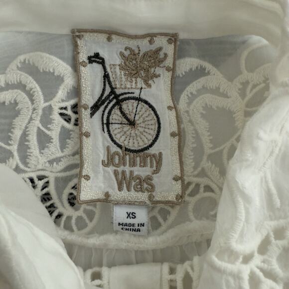 Johnny Was Chryssie Embroidered Short Sleeve Top Size XS - Picture 5 of 9